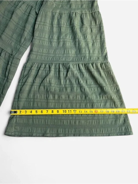 CUPSHE Twilight Glow Green Coastal Pants Very Wide Sz Small - Picture 5 of 7